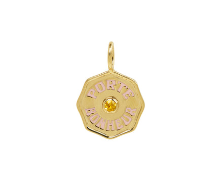Citrine Mini Porte Bonheur Charm Pendant ONLY