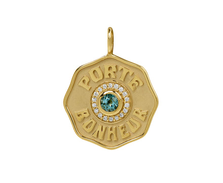 Marlo Laz Aquamarine Large Porte Bonheur Charm Pendant ONLY
