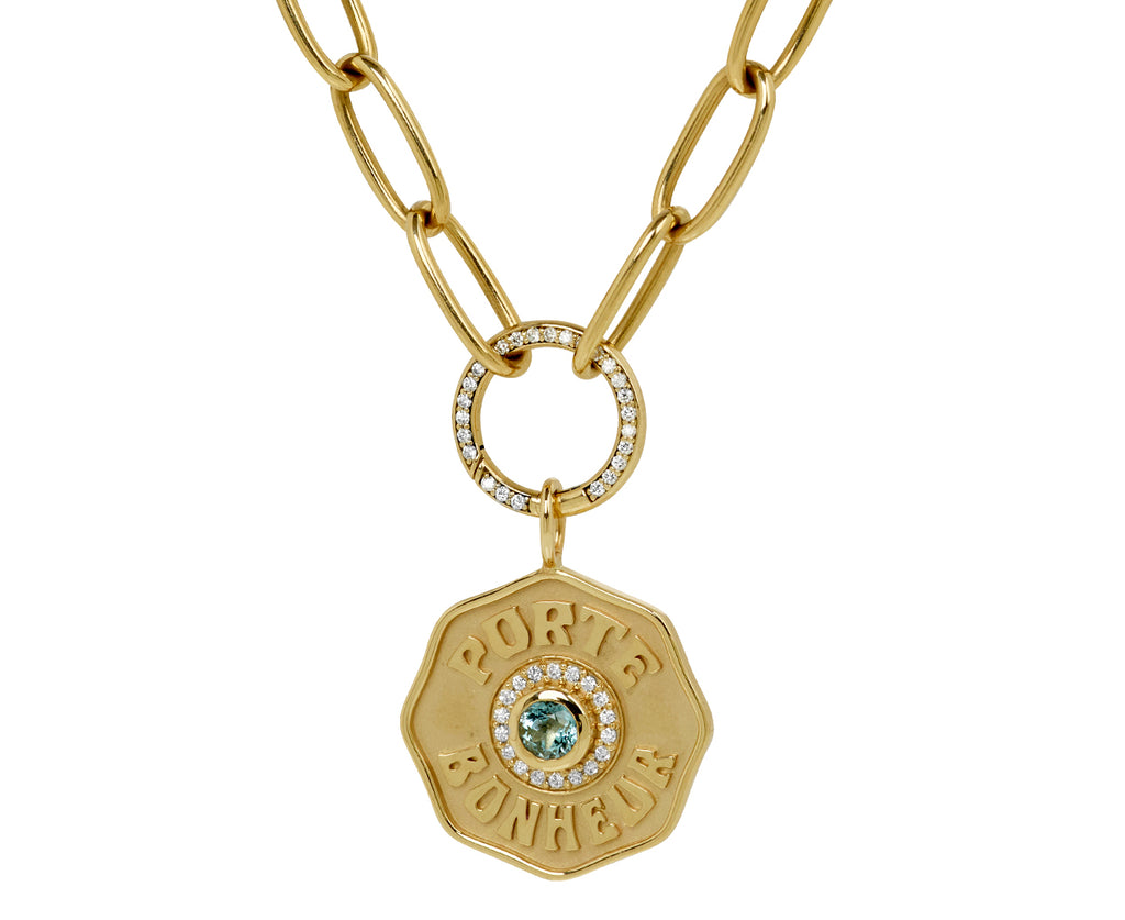 Aquamarine Large Porte Bonheur Charm Pendant ONLY