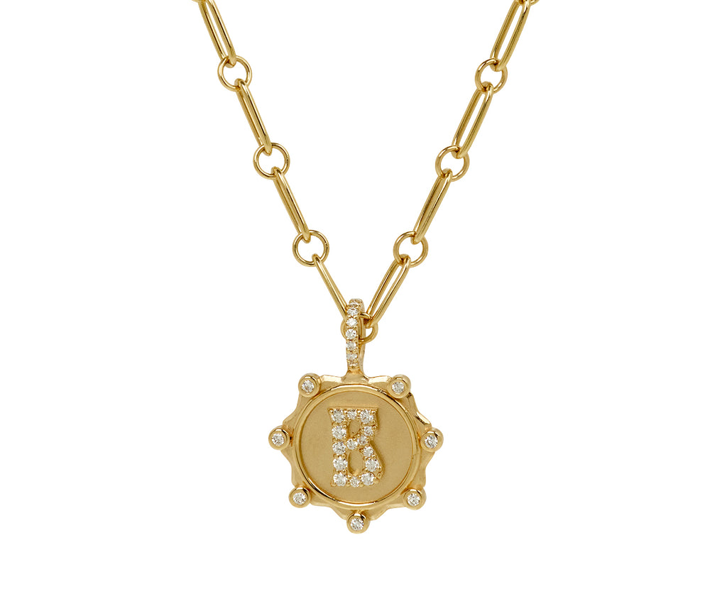Small 'B' Initial Alphabet Coin Pendant ONLY