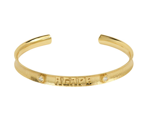 Slim Agape Cuff Bracelet