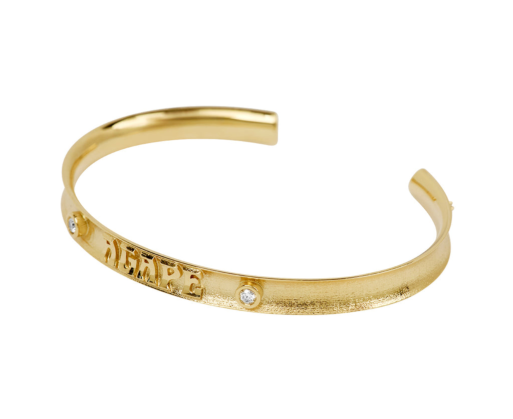 Slim Agape Cuff Bracelet