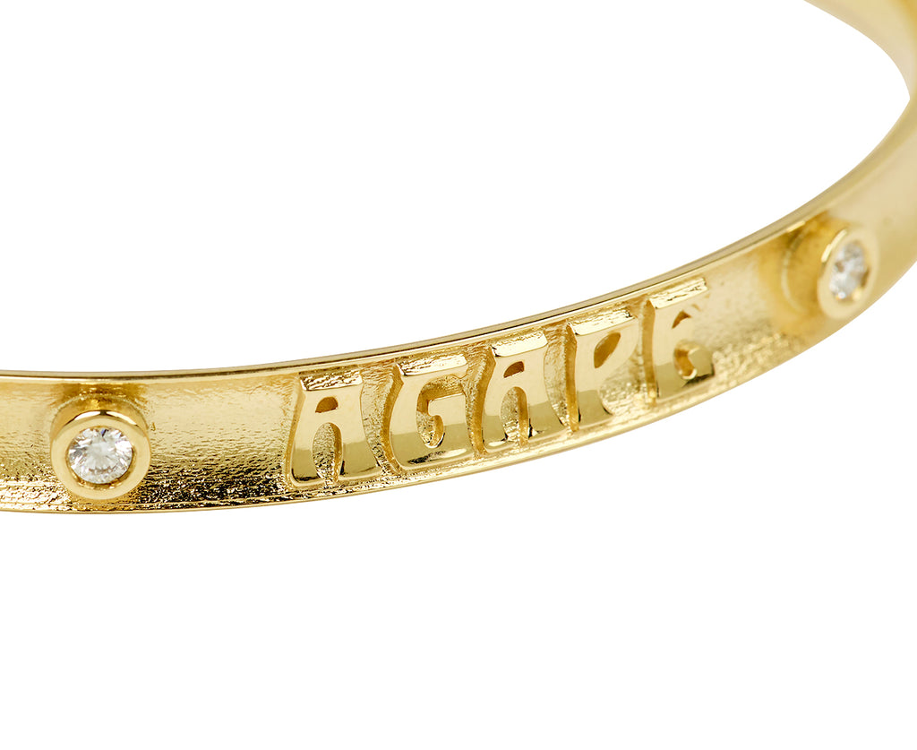Slim Agape Cuff Bracelet