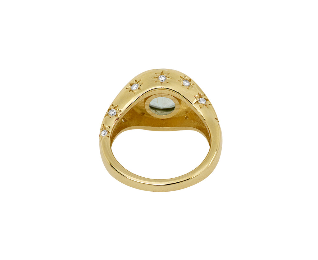 Aquamarine Santa Maria Disco Ring