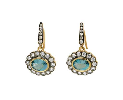 Aquamarine and Diamond Lexie Earrings