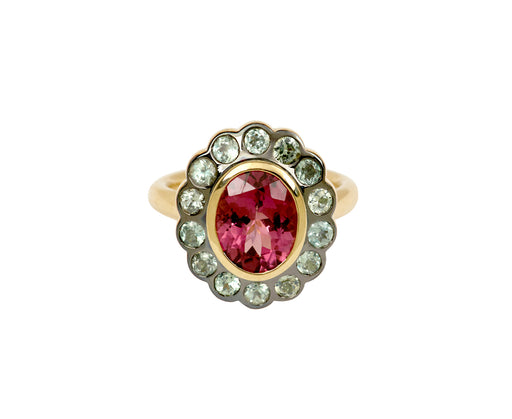 Pink Tourmaline and Alexandrite Alix Ring