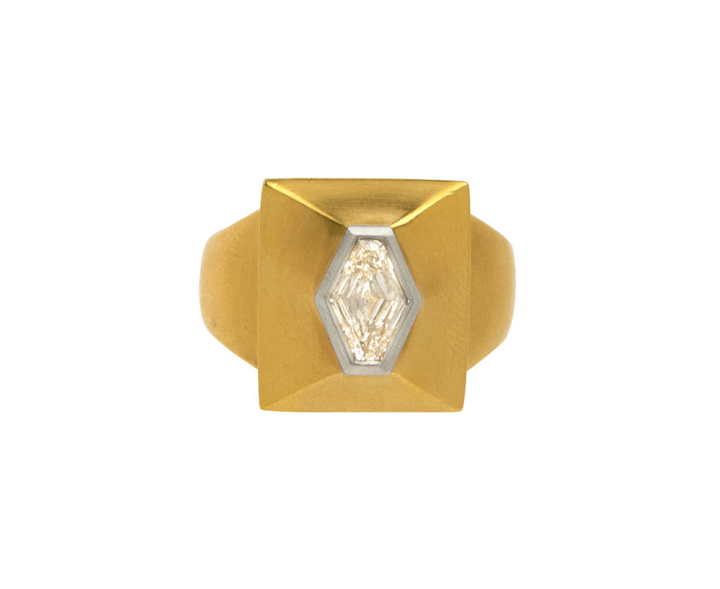 Diamond Hex Portrait Ring