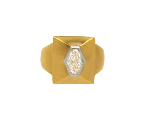 Diamond Hex Portrait Ring