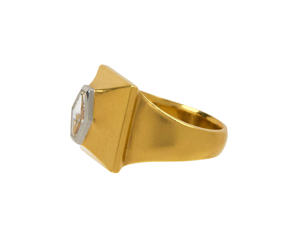 Diamond Hex Portrait Ring