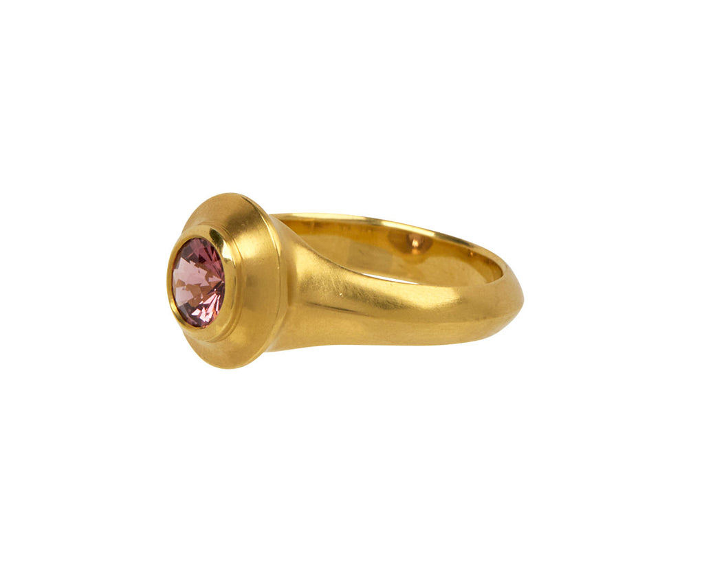 Champagne Garnet Saturn Ring