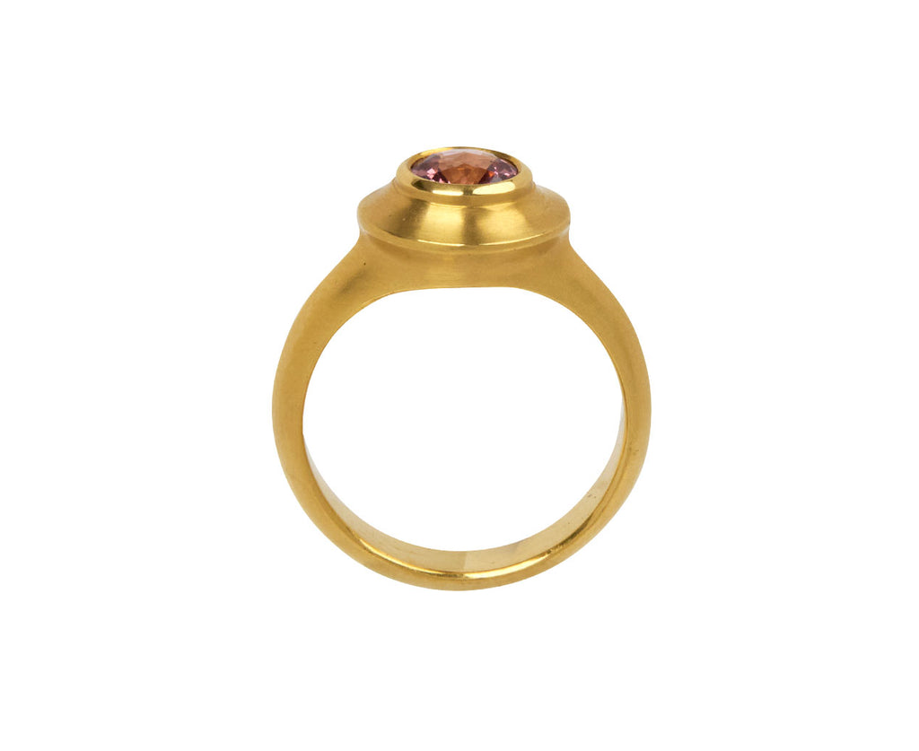 Champagne Garnet Saturn Ring