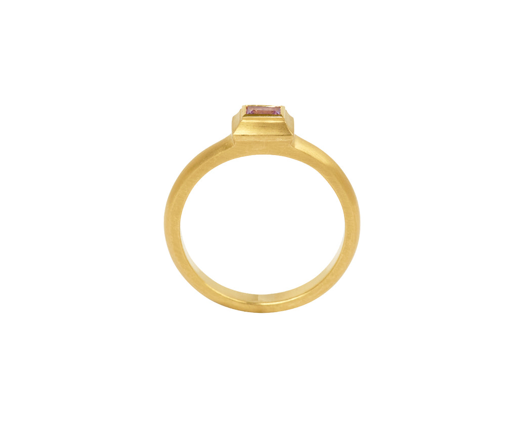 Pink Sapphire Tiny Portrait Ring