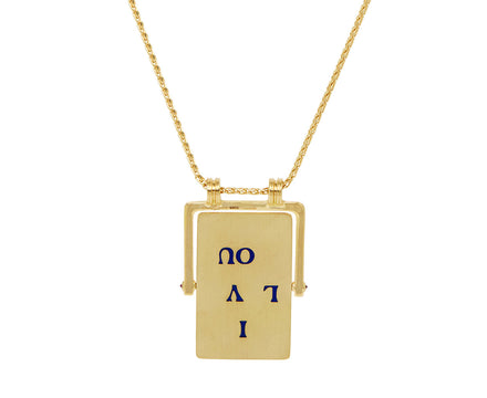 Small I Love You Spinner Necklace
