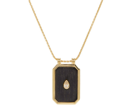 Ebony Pear Scapular Necklace