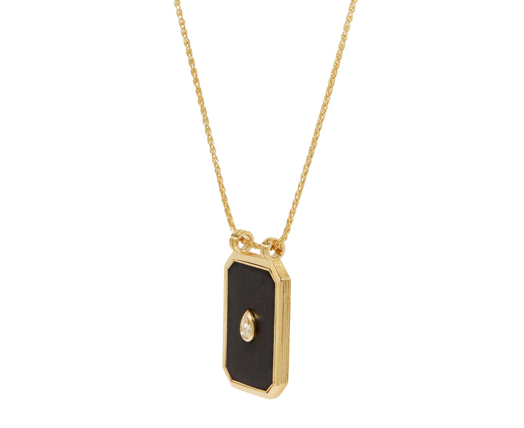 Ebony Pear Scapular Necklace