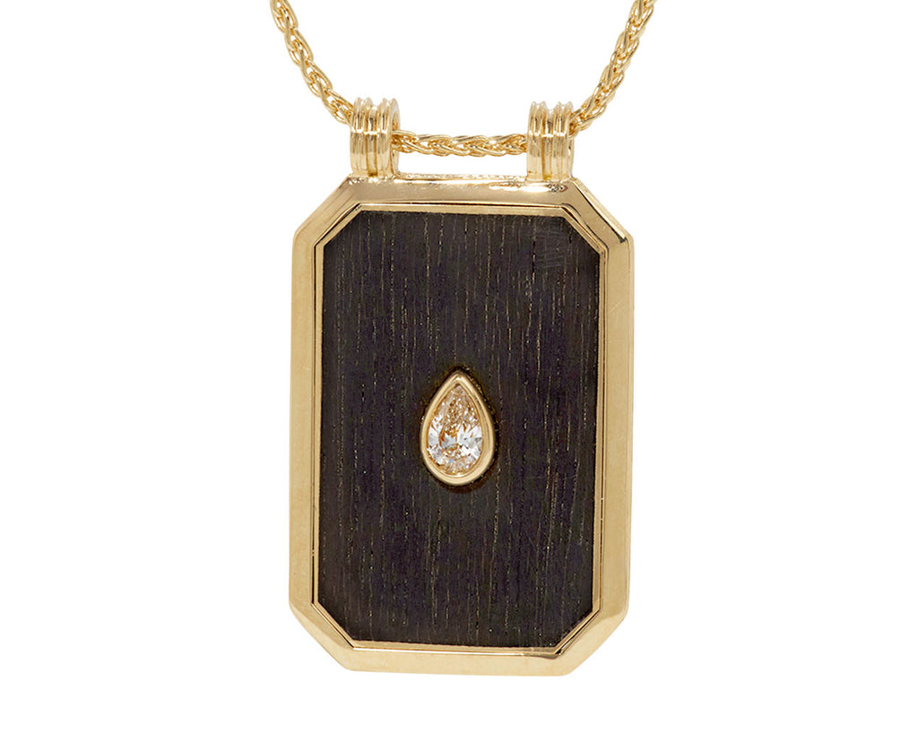 Ebony Pear Scapular Necklace