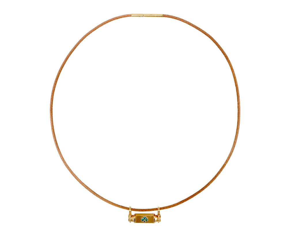 Marie Lichtenberg Clover Smash Locket Necklace - top down
