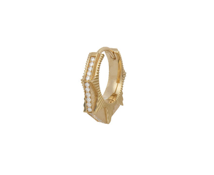 Small Diamond NYC SINGLE Hoop Earring