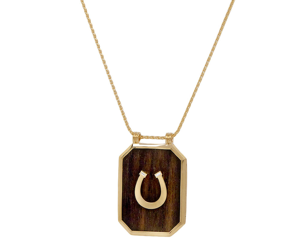 Ebony Horseshoe Scapular Necklace