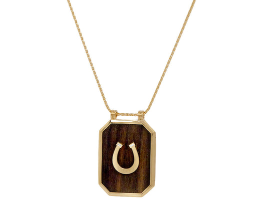 Ebony Horseshoe Scapular Necklace