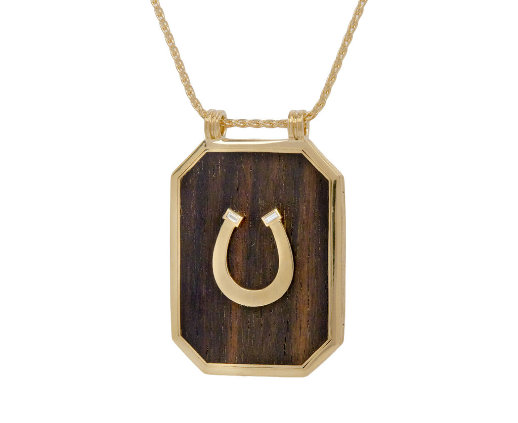 Ebony Horseshoe Scapular Necklace