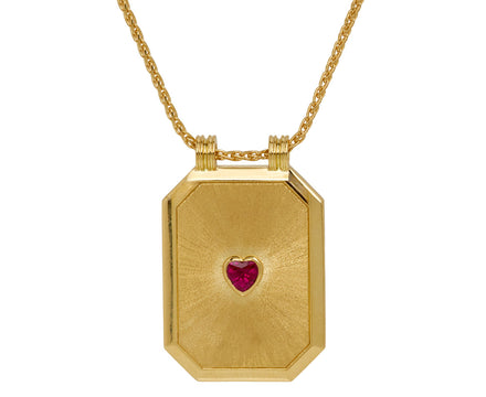 Ruby Love Scapular Pendant Necklace