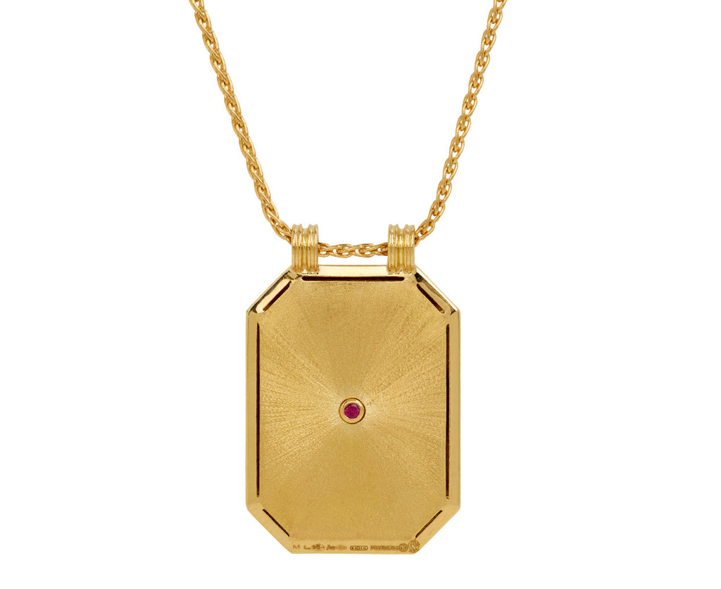 Ruby Love Scapular Pendant Necklace