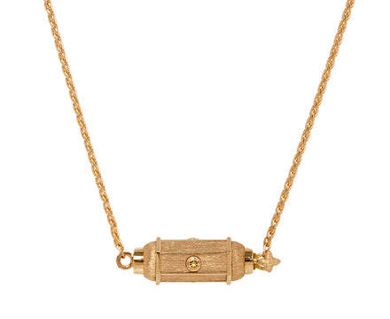 Brown Diamond Rose Gold Micro Coco Locket Necklace