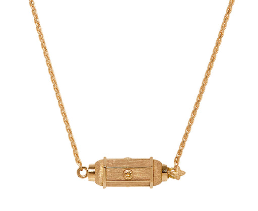 Brown Diamond Rose Gold Micro Coco Locket Necklace