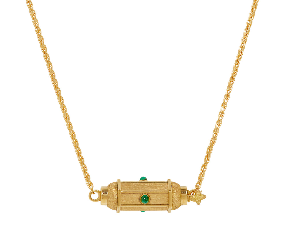 Short Emerald Micro Coco Necklace