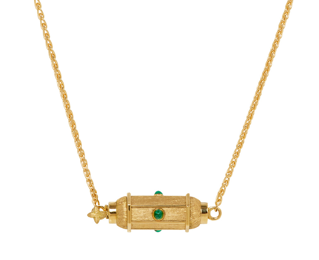 Short Emerald Micro Coco Necklace