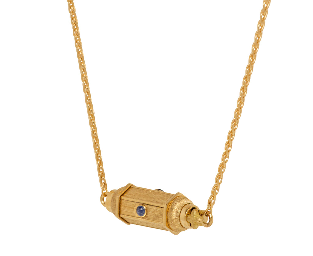 Sapphire Micro Coco Locket Necklace