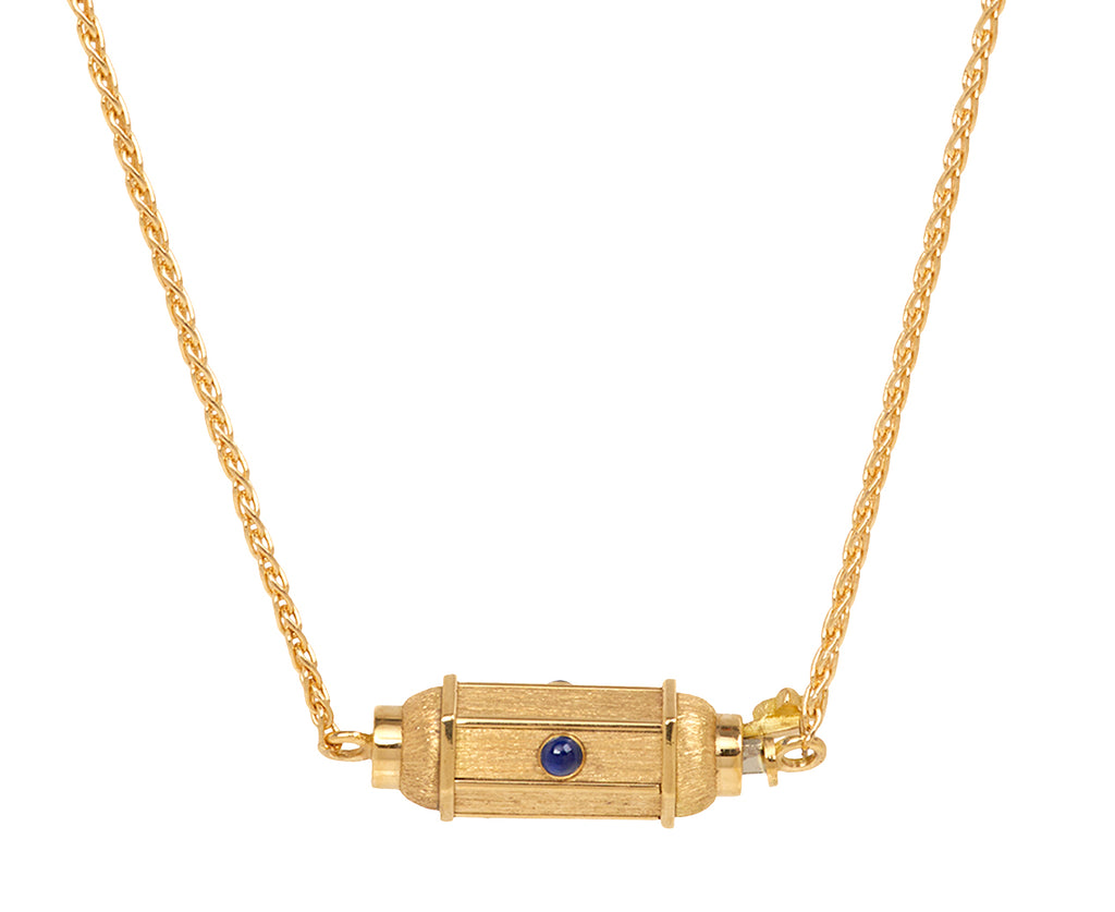 Sapphire Micro Coco Locket Necklace