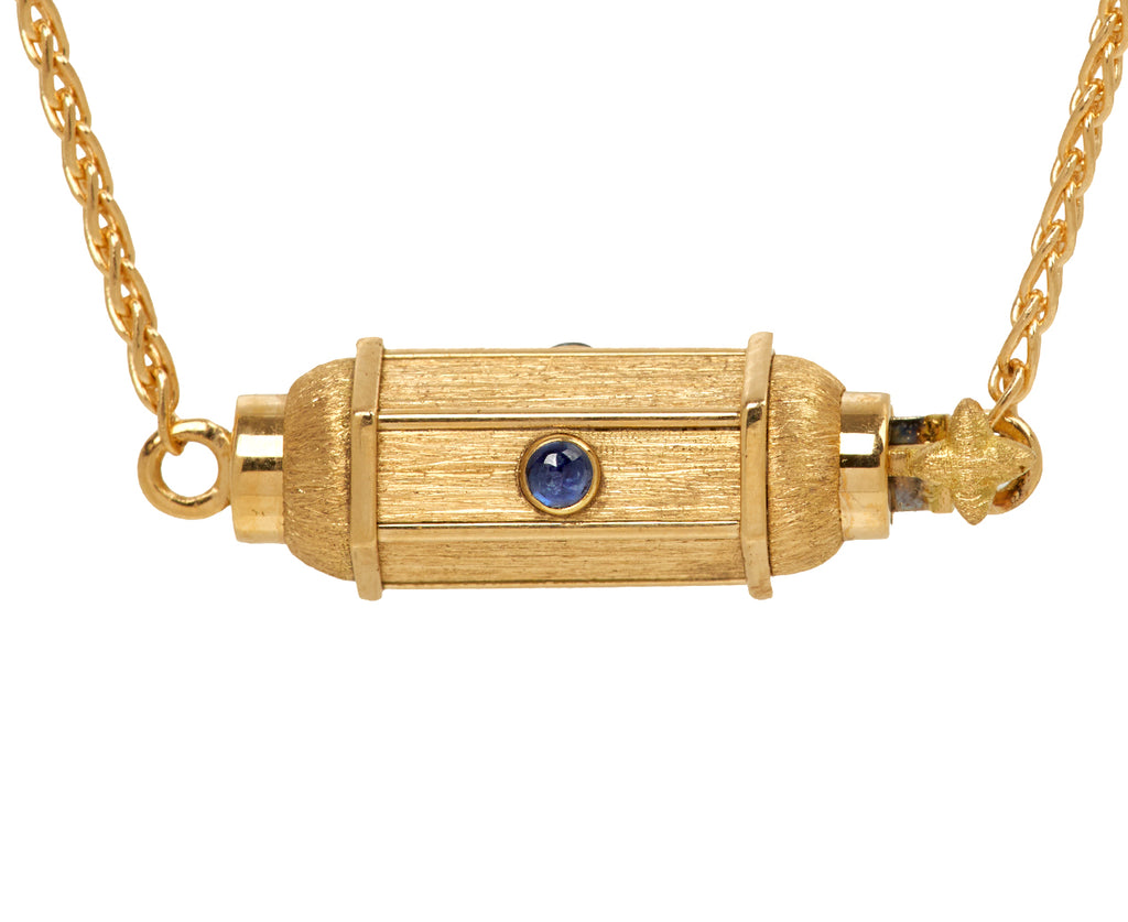 Sapphire Micro Coco Locket Necklace