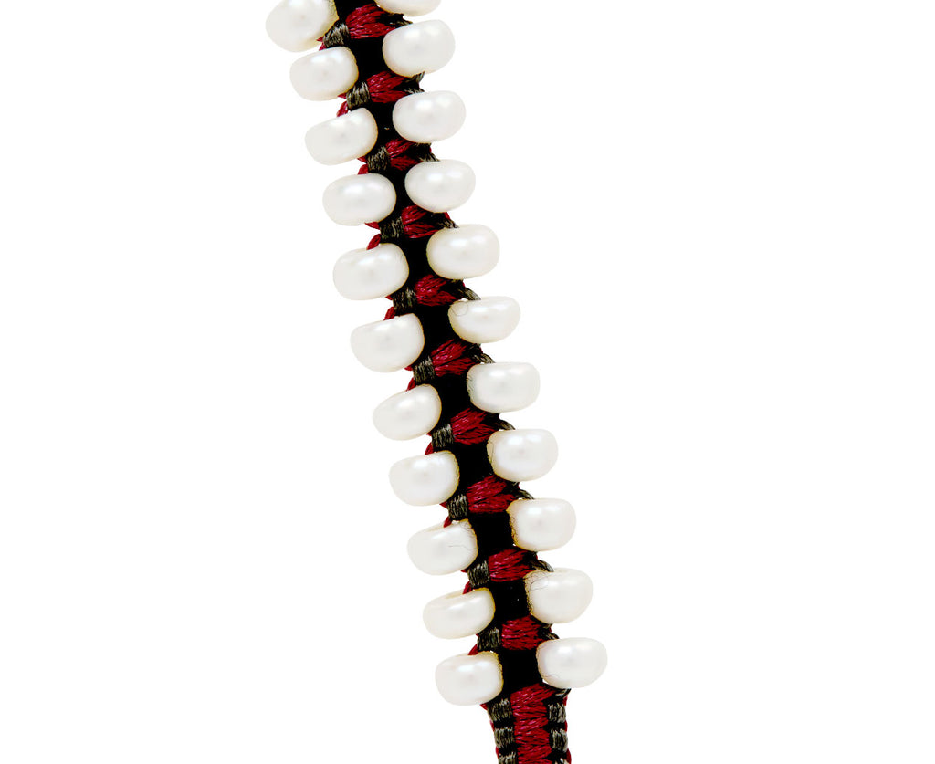Gray and Burgundy Ica Pearl Necklace