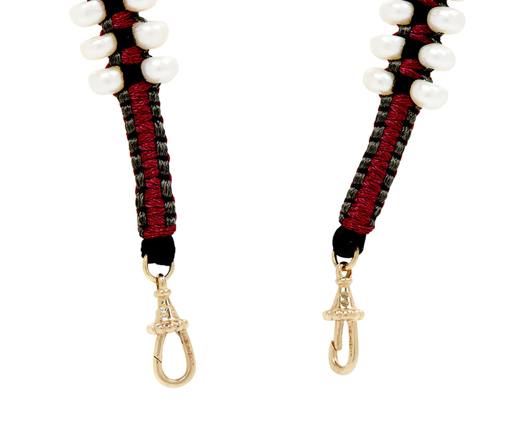 Gray and Burgundy Ica Pearl Necklace