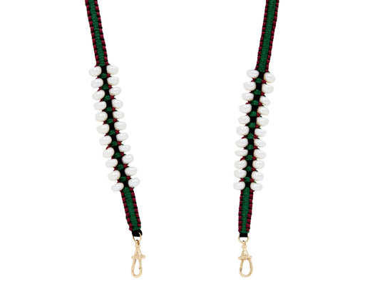 Green and Burgundy Ica Pearl Necklace