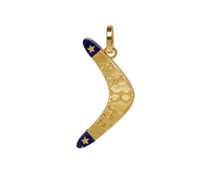 Lapis Karma Boomerang Pendant ONLY