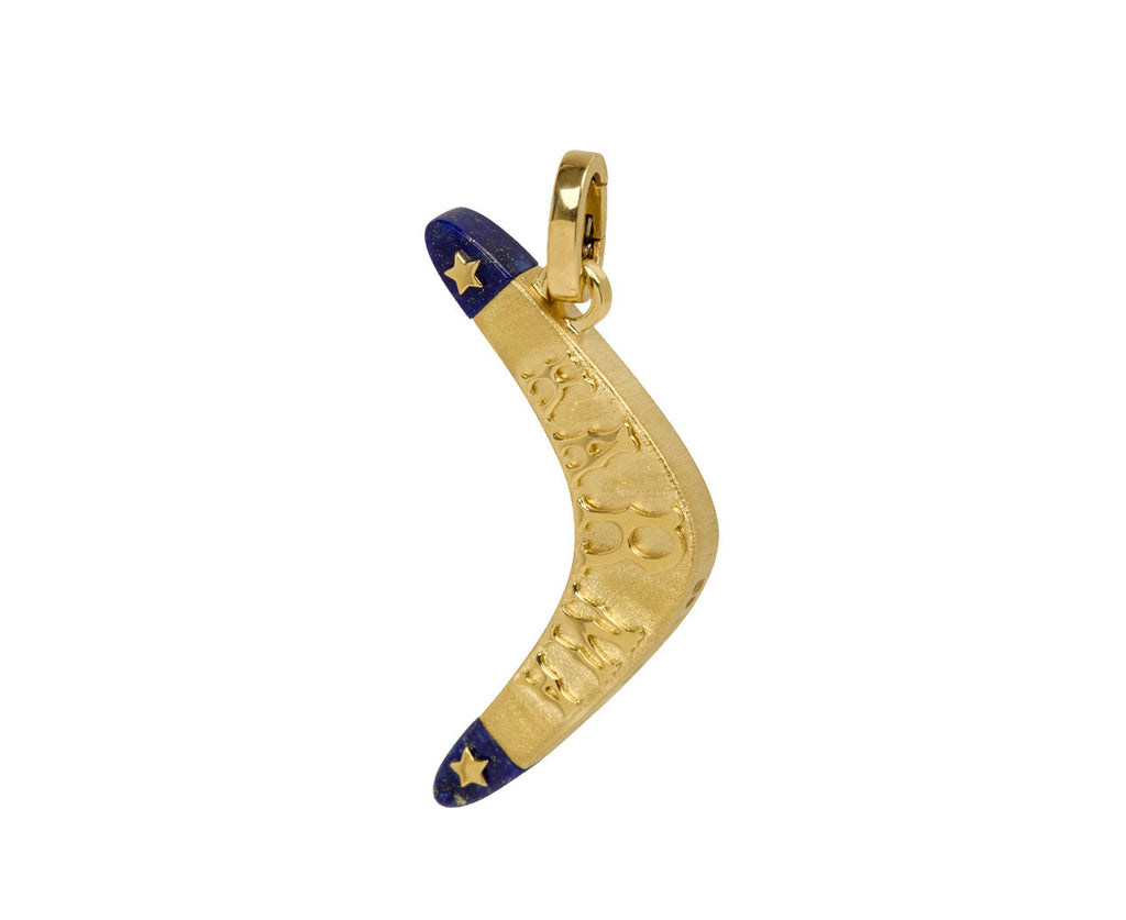 Lapis Karma Boomerang Pendant ONLY