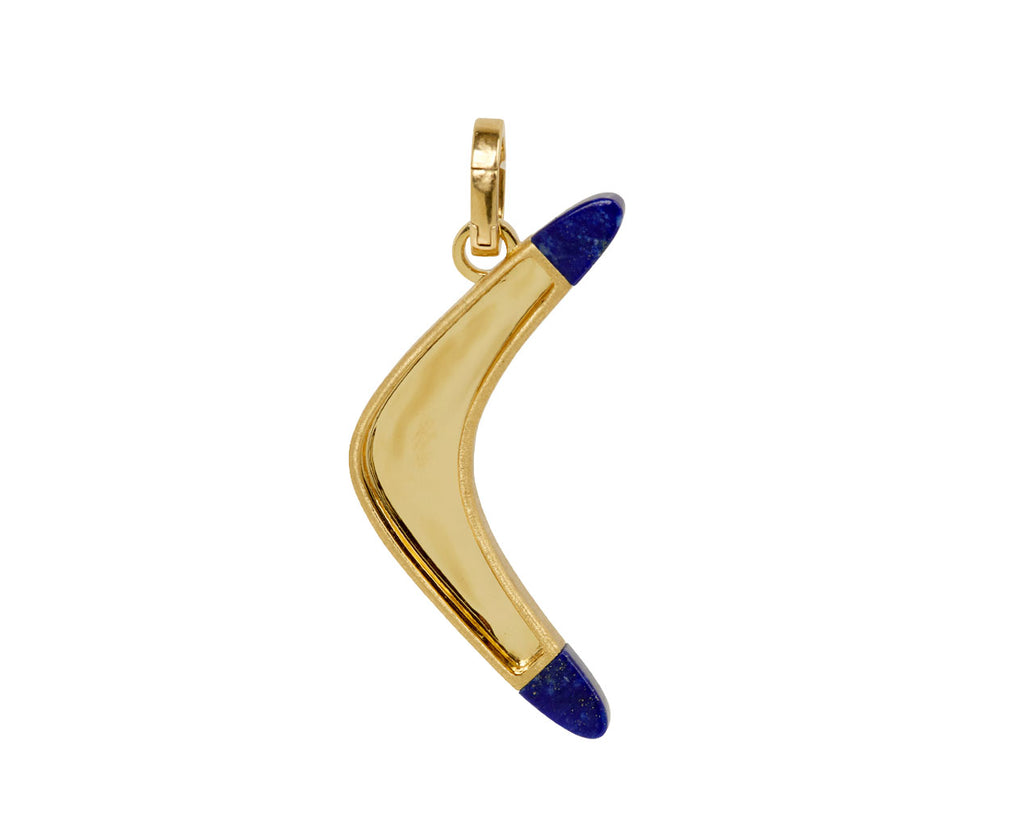 Lapis Karma Boomerang Pendant ONLY