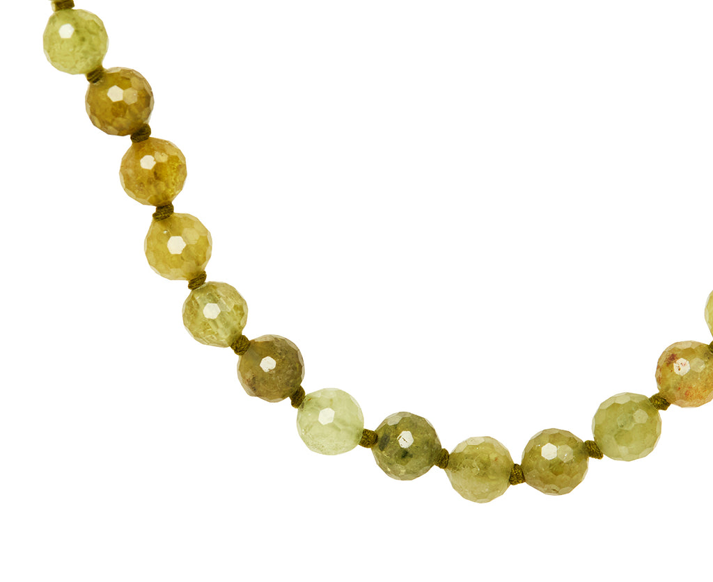 Green Garnet and Blue Opal Beaded Necklace