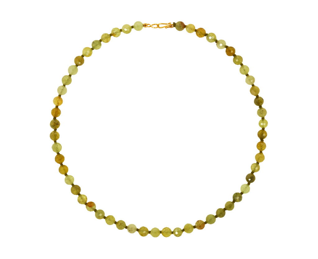 Green Garnet and Blue Opal Beaded Necklace