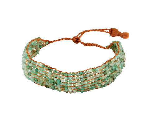 Lena Skadegard Emerald Crochet Beaded Bracelet