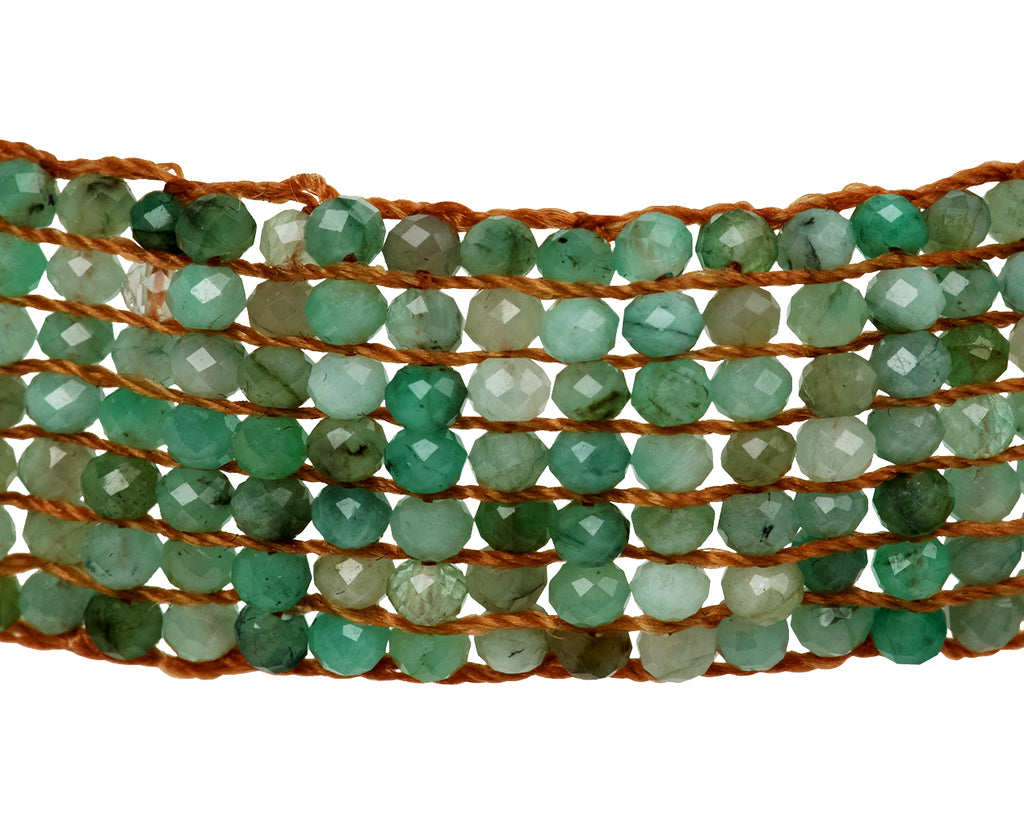 Emerald Crochet Beaded Bracelet