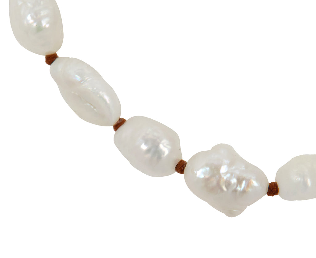 Lena Skadegard Baroque Pearl Beaded Bracelet - Closeup