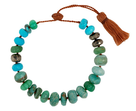 Lena Skadegard Turquoise, Amazonite and Chrysoprase Beaded Bracelet