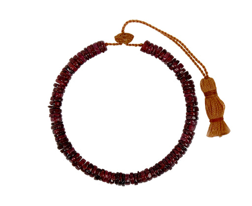 Lena Skadegard Tire Cut Garnet Beaded Bracelet