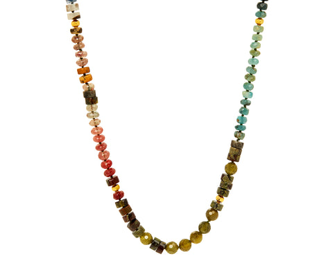 Multi Gem Beaded Necklace