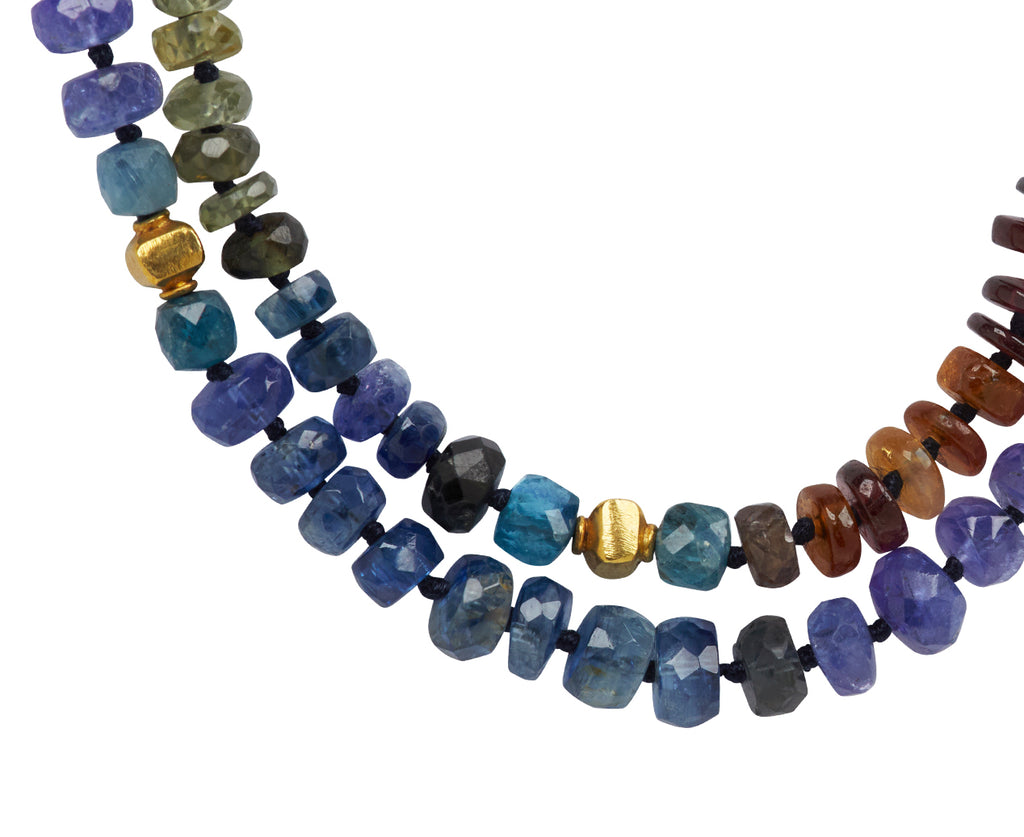 Lena Skadegard Multi Gem Beaded Necklace - closeup