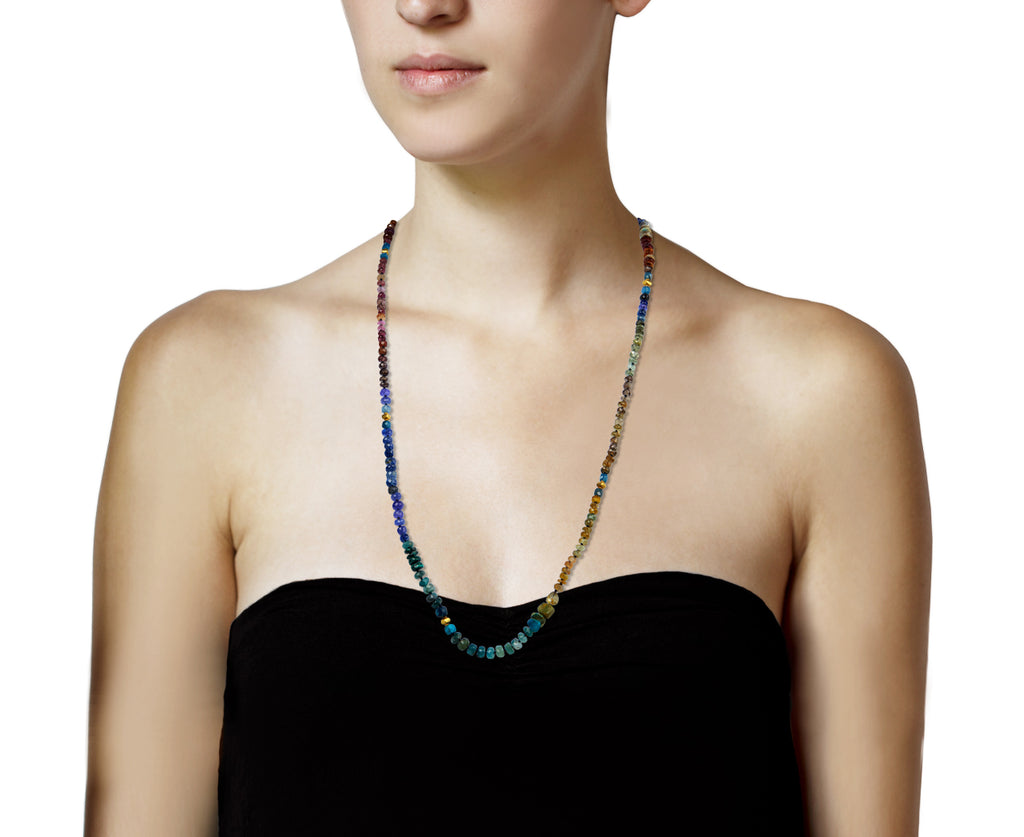 Lena Skadegard Multi Gem Beaded Necklace - profile